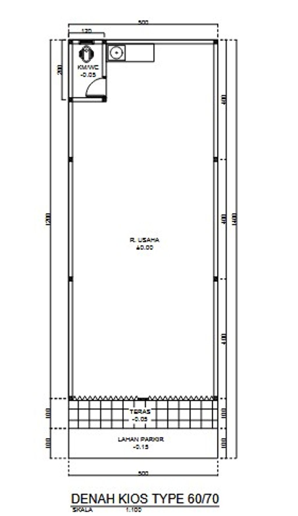 foto denah rumah tipe KIOS perumahan GRAHA ASRI RESIDENCE 2 (TAHAP 2)