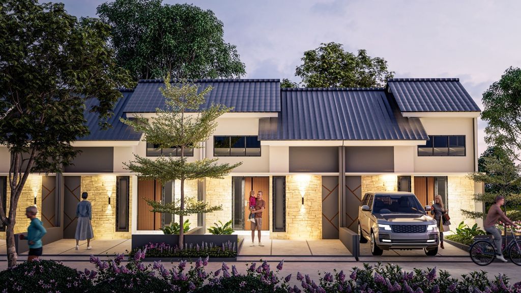 foto tampak rumah tipe 36/69 perumahan GRAND SURYA VILLAGE
