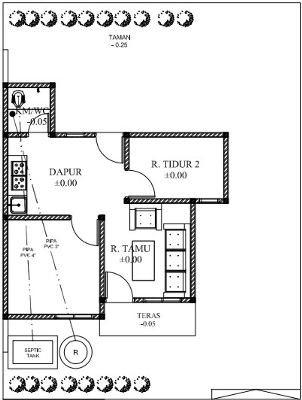 foto denah rumah tipe 36 SUBSIDI perumahan VILA KELAPA GADING