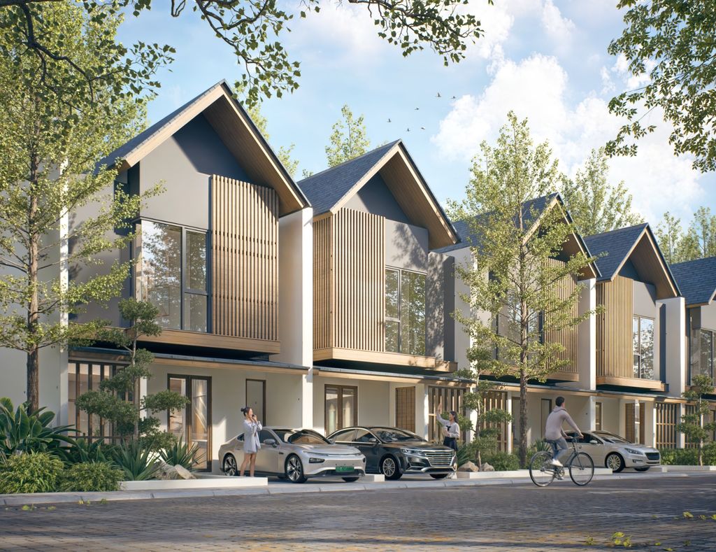 foto tampak rumah tipe New Sakura perumahan SPRINGHILL YUME LAGOON