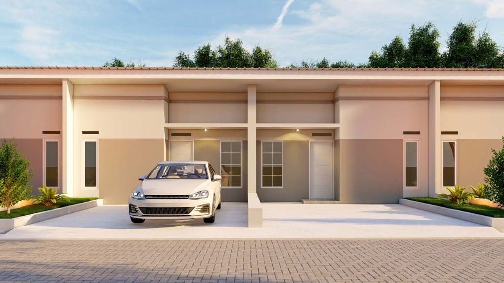 foto tampak rumah tipe 36 perumahan Grand Andana Residence