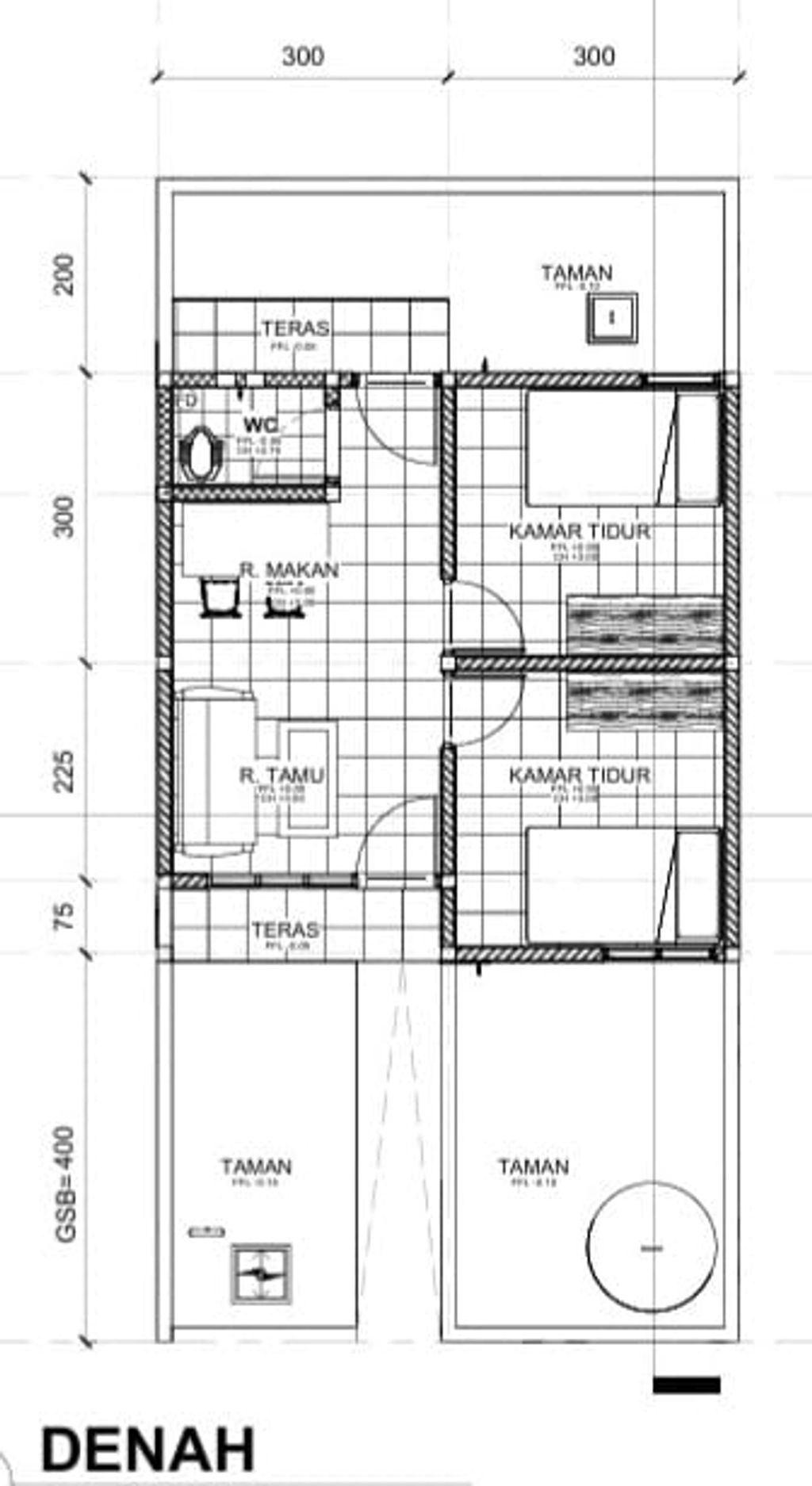 foto denah rumah tipe 36 perumahan HEAVENLY RESIDENCE