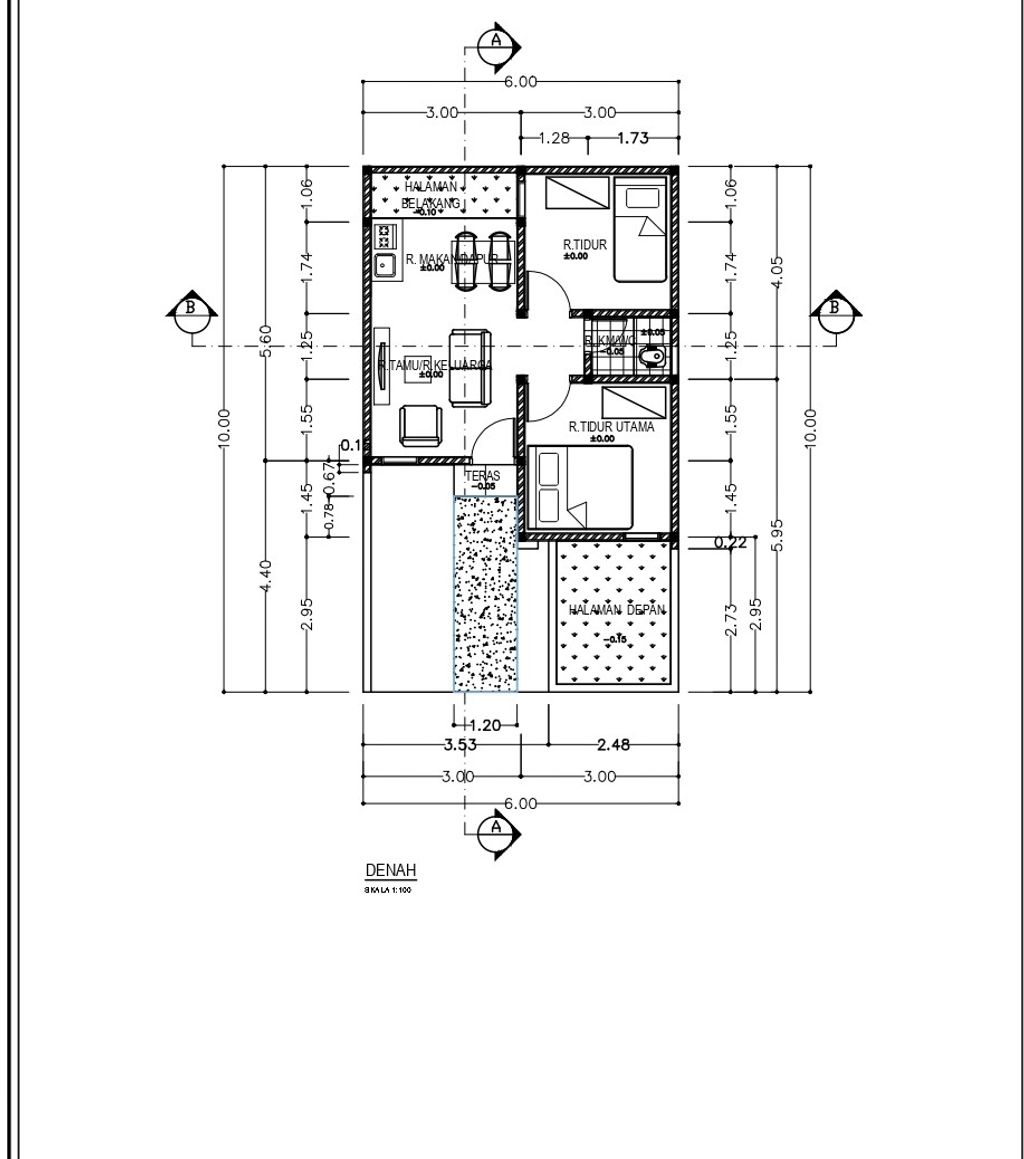 foto denah rumah tipe 36 perumahan Cendana Residence