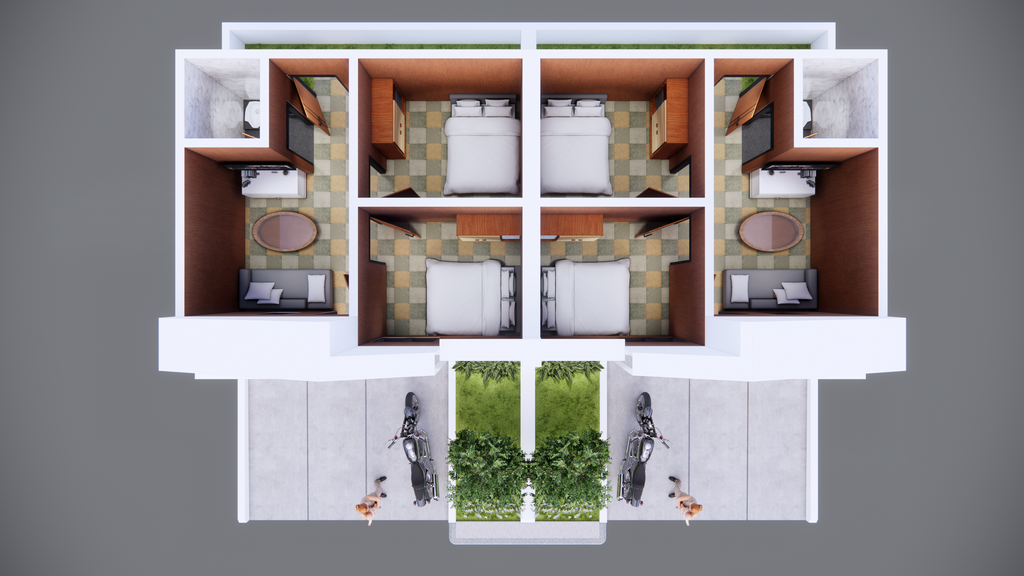 foto denah rumah tipe KCR Akasia Subsidi perumahan PERUMAHAN KENDAL CITY RESIDENCE CLUSTER AKASIA