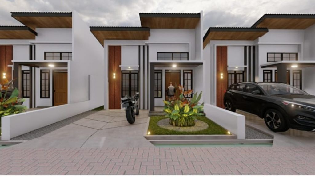 foto tampak rumah tipe 45/91 perumahan AGTA ROYAL RESIDENCE 4A