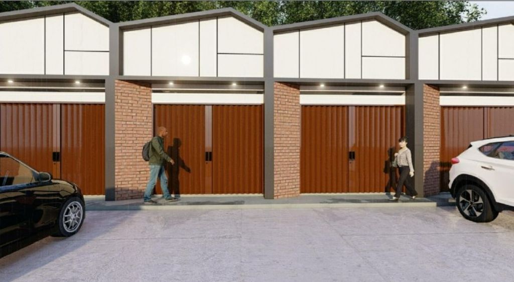 foto tampak rumah tipe KIOS perumahan AGTA ROYAL RESIDENCE 4A