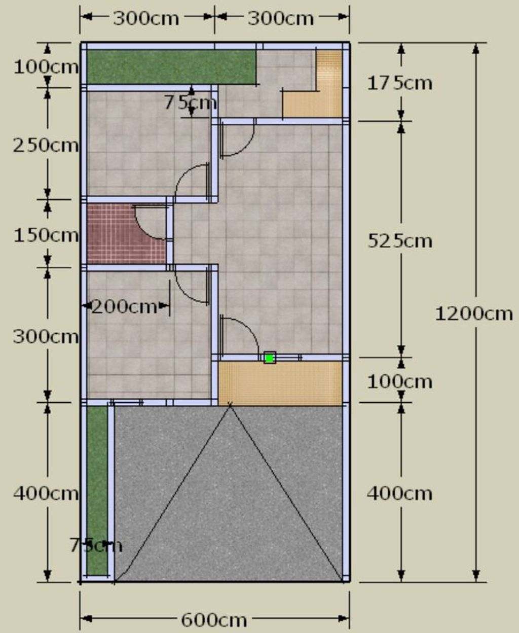 foto denah rumah tipe 50/60 perumahan Natureland Kiano 3