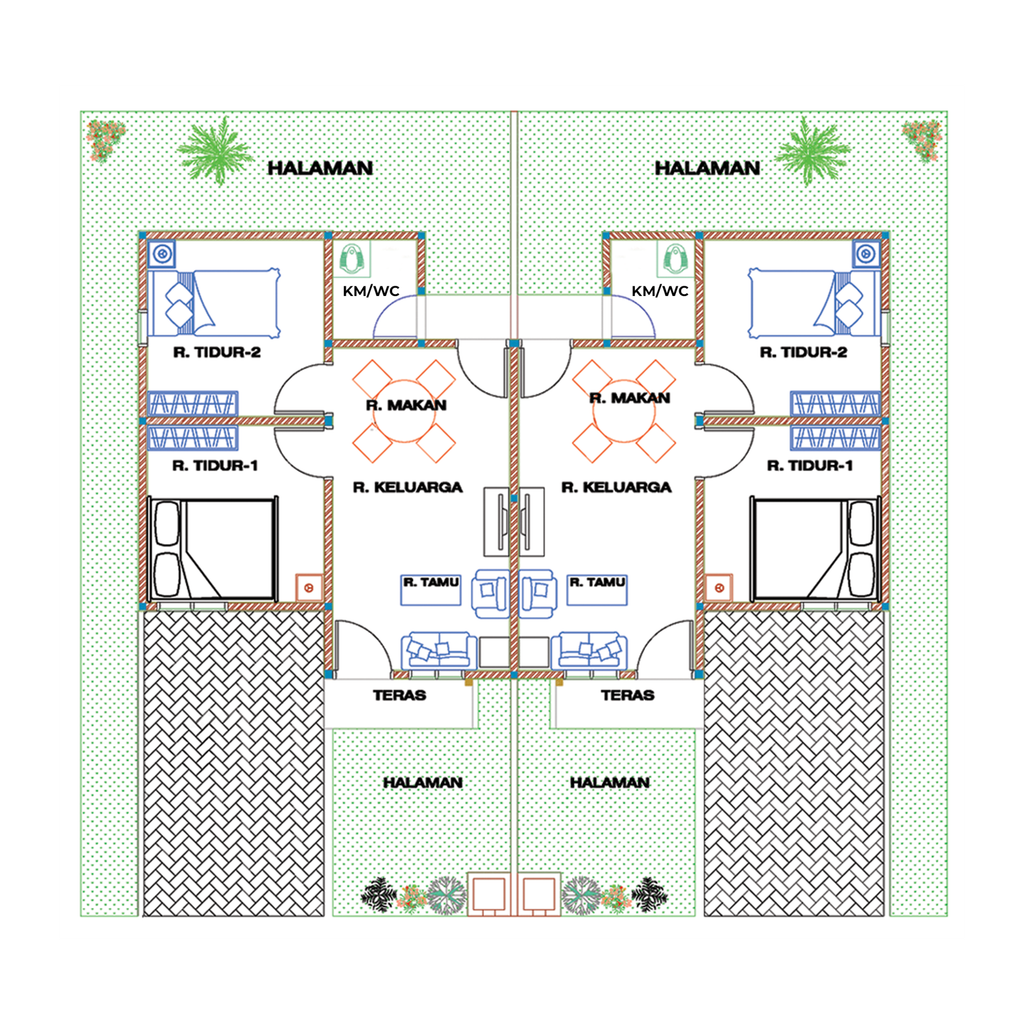 foto denah rumah tipe 36/91 perumahan Cahaya silali residence