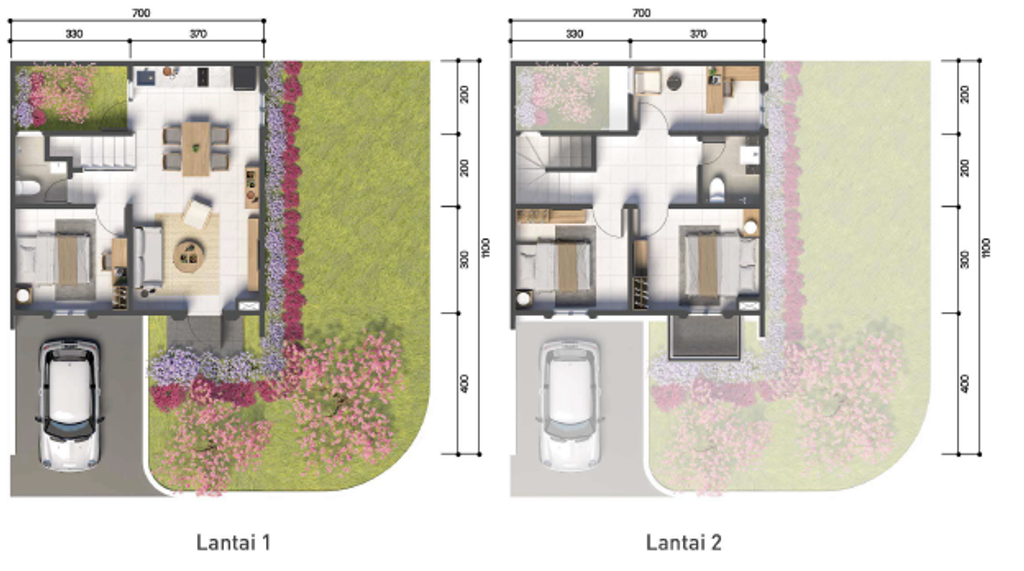 foto denah rumah tipe BS Hook perumahan SUMMARECON MUTIARA MAKASSAR CLUSTER TOPAZ