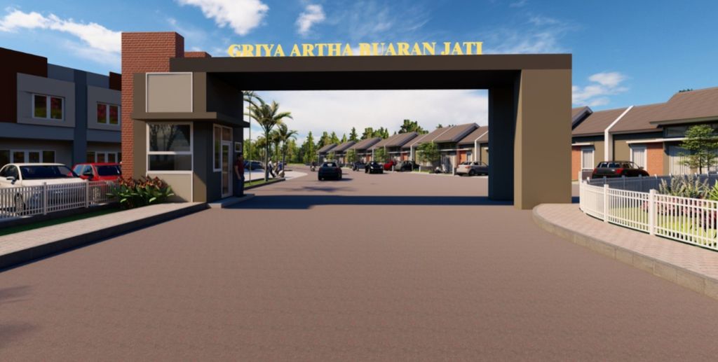foto gerbang perumahan GRIYA ARTHA BUARAN JATI