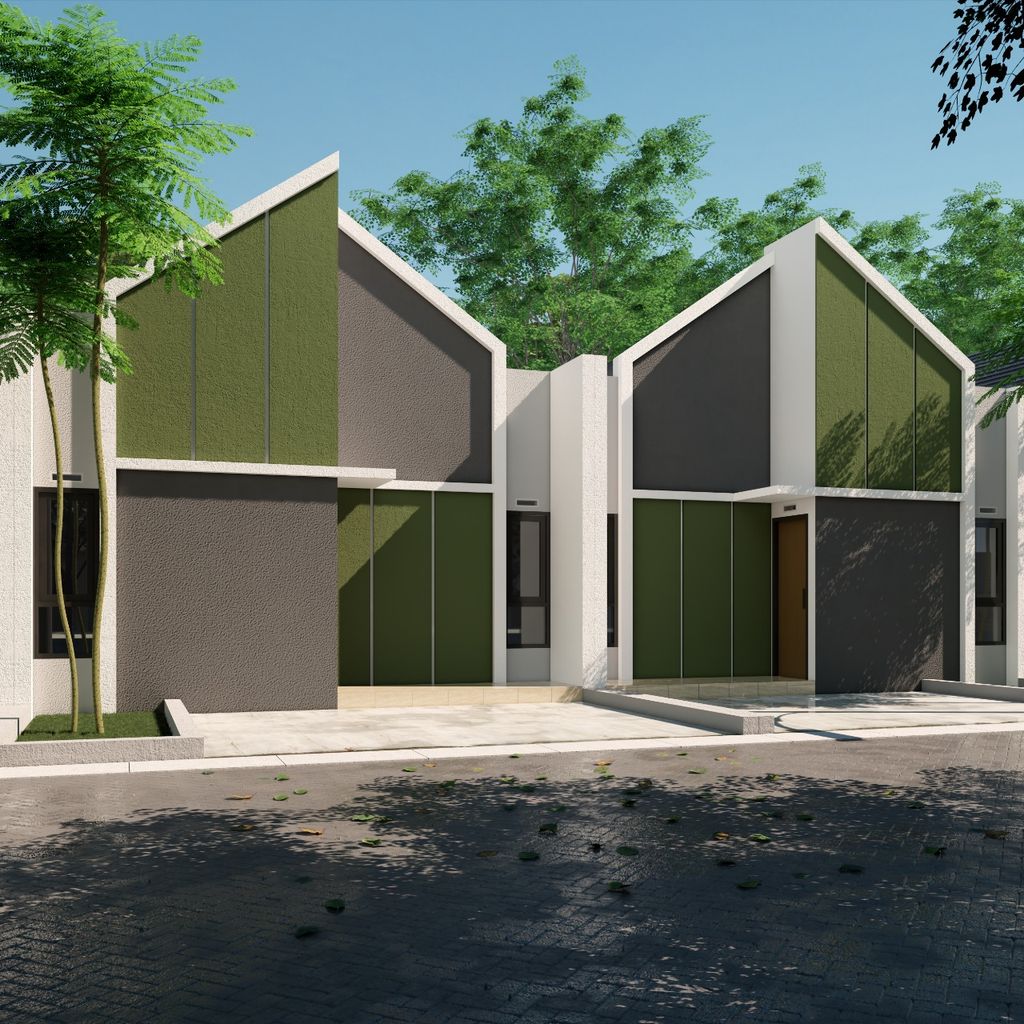 foto tampak rumah tipe 21/72 perumahan BMW Kanigoro Green View
