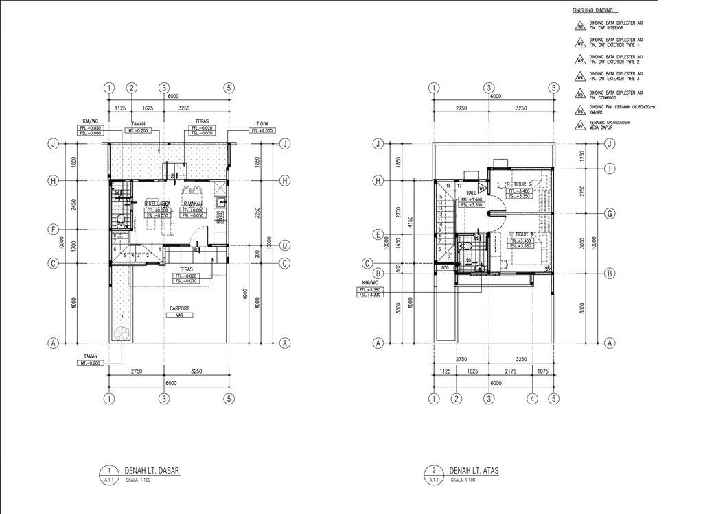 foto denah rumah tipe BARUNA CLUSTER T1 52/60 perumahan PRIME POINT BARUNA