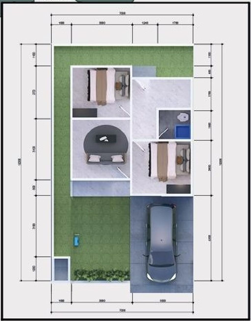 foto denah rumah tipe 36 perumahan THE HARMONY