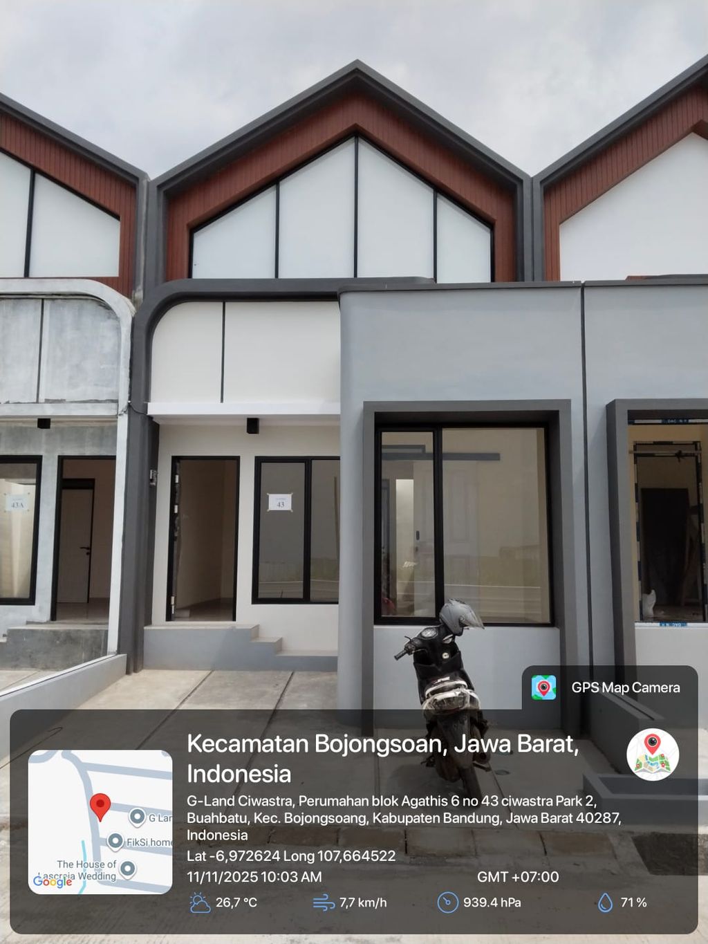 foto tampak rumah tipe 38 1 lantai (378) perumahan G-Land Ciwastra Park 2