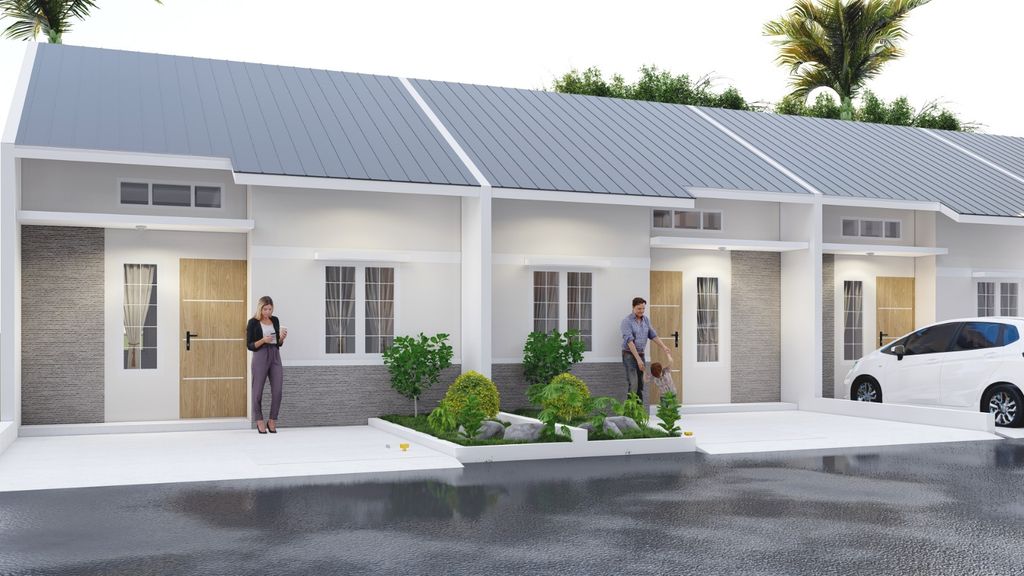 foto tampak rumah tipe 36 perumahan SIBA GARDEN