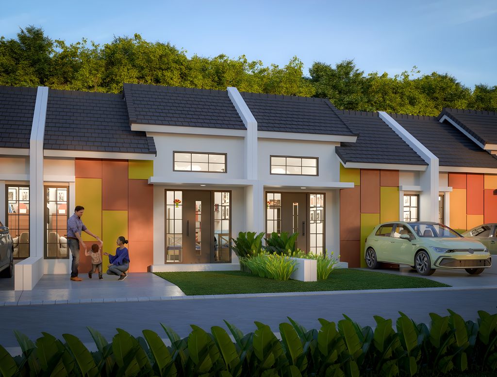 foto tampak rumah tipe LILY perumahan NEW GRAND KENCANA PASURUAN