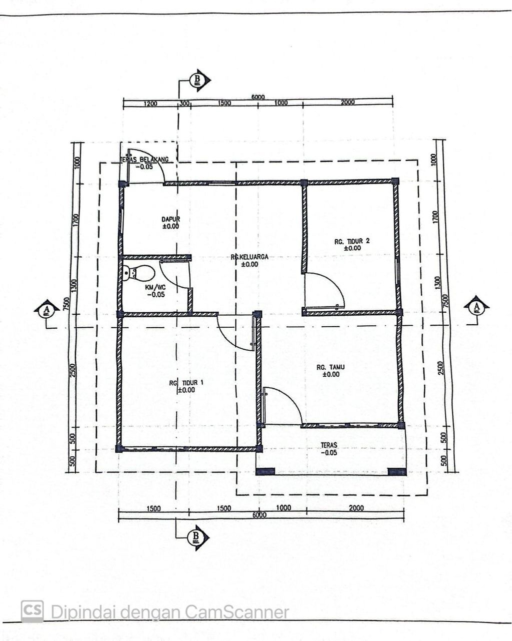 foto denah rumah tipe 36 perumahan RESIDENCE KOTA BARU