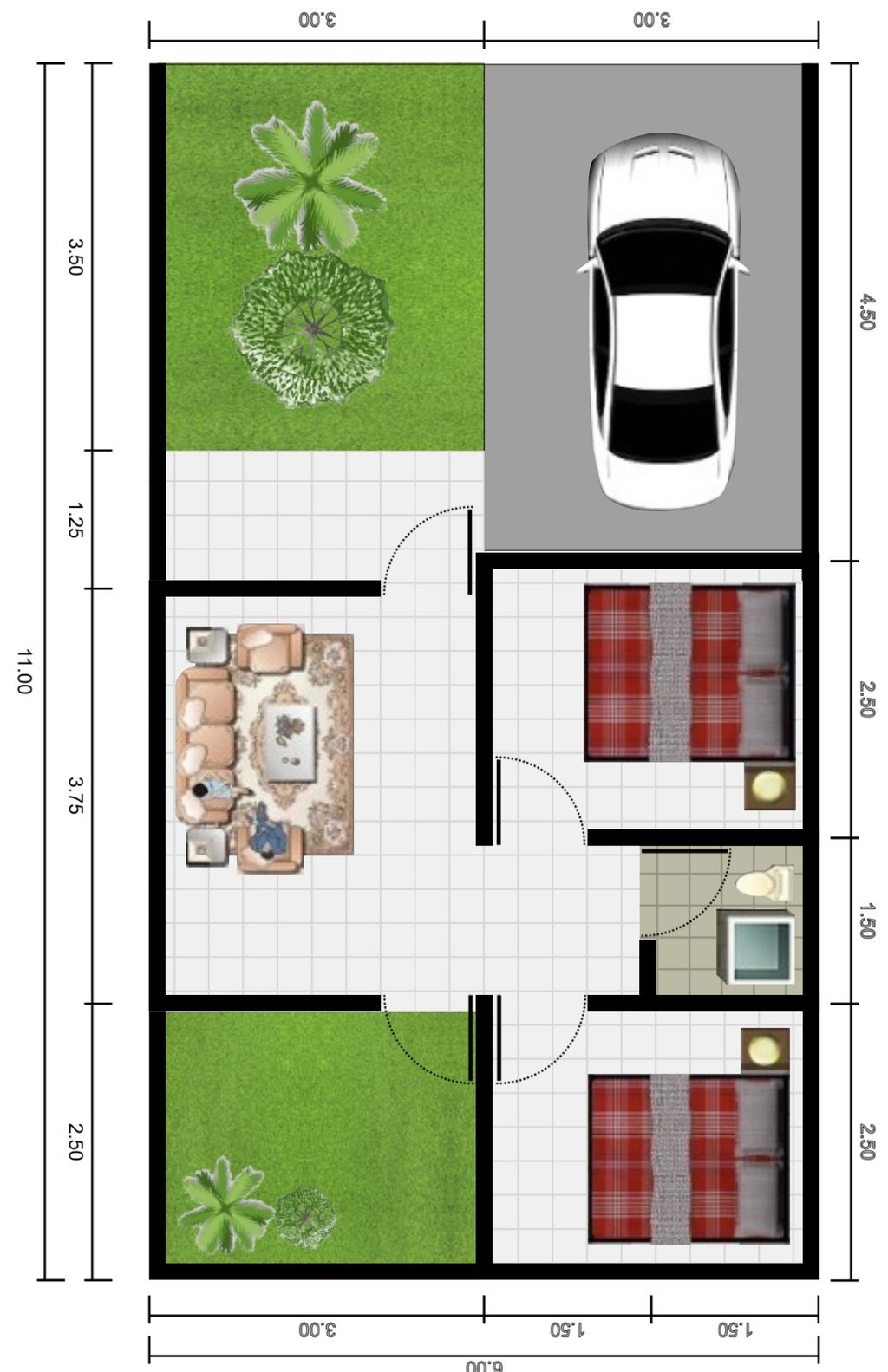 foto denah rumah tipe LILY perumahan NEW GRAND KENCANA PASURUAN