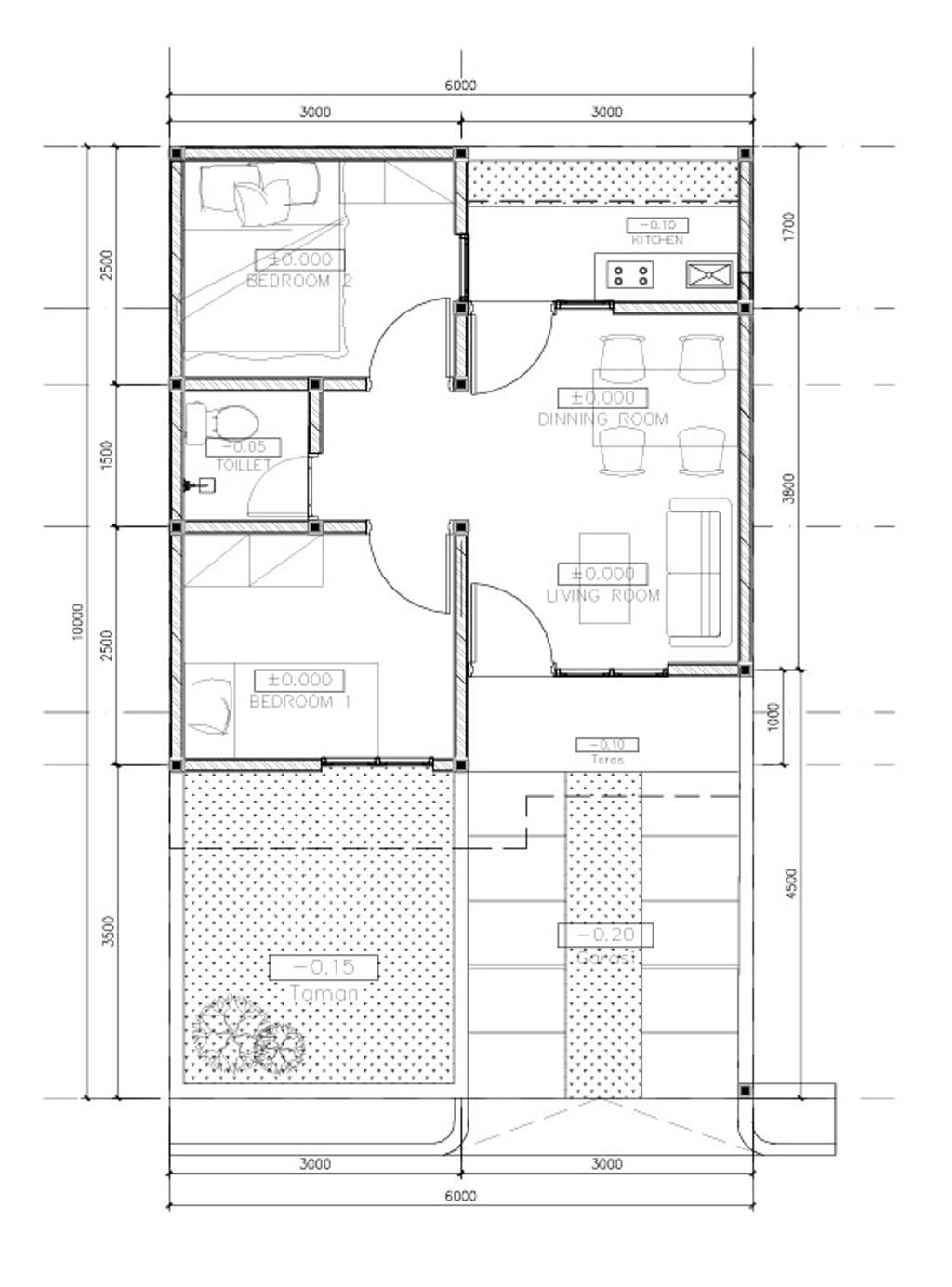 foto denah rumah tipe 30/60 perumahan SIRNAJAYA KARTIKA