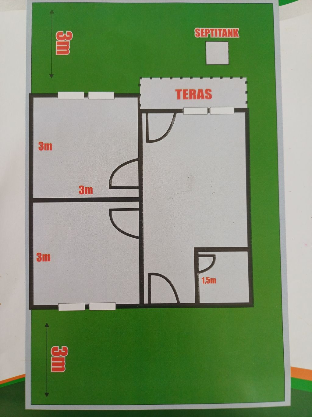 foto denah rumah tipe 36/84 RS perumahan PERUMAHAN TAMAN ASRI 11