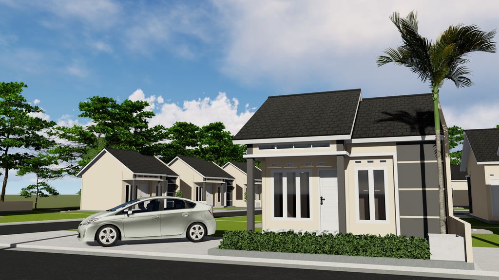 foto tampak rumah tipe Subsidi perumahan Aruna Residence