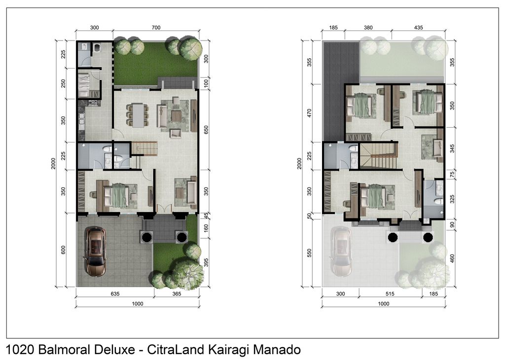foto denah rumah tipe NEW BALMORAL DELUXE perumahan CITRALAND KAIRAGI MANADO