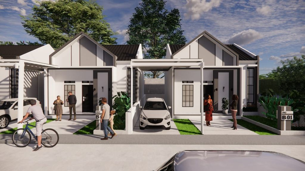 foto tampak rumah tipe SCANDINAVIAN perumahan Family Land 3