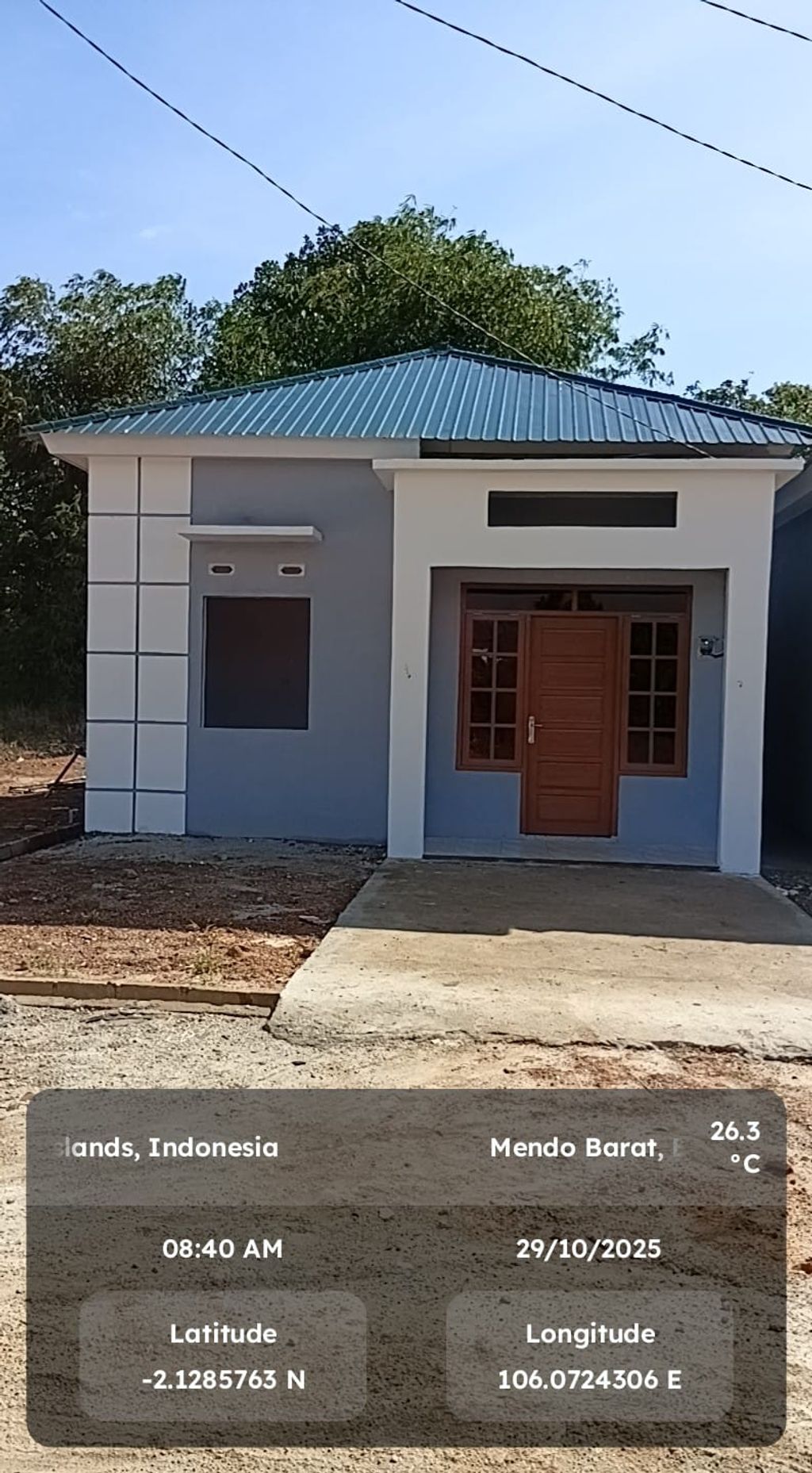 foto tampak rumah tipe 36 perumahan Mentari residen 2