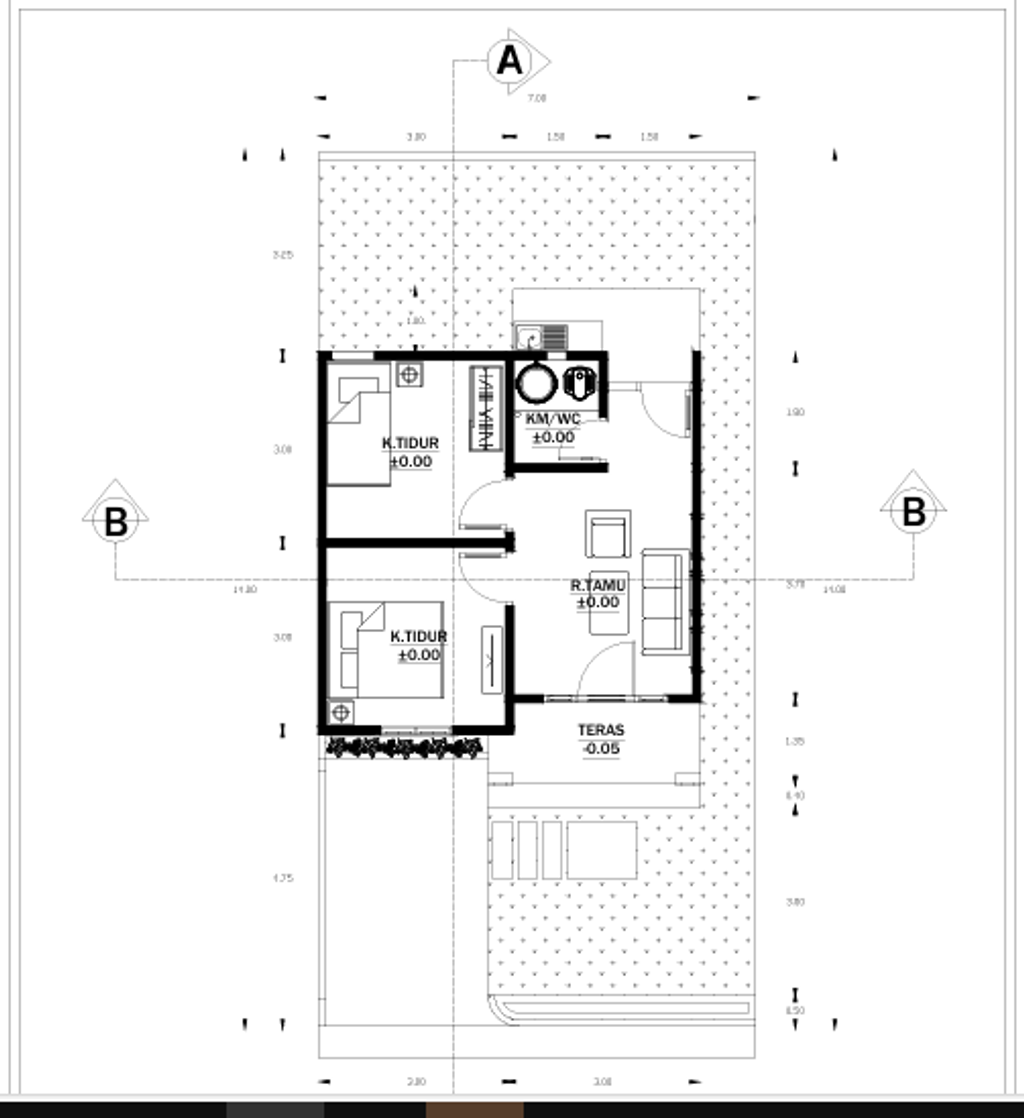 foto denah rumah tipe 36 perumahan Mentari residen 2