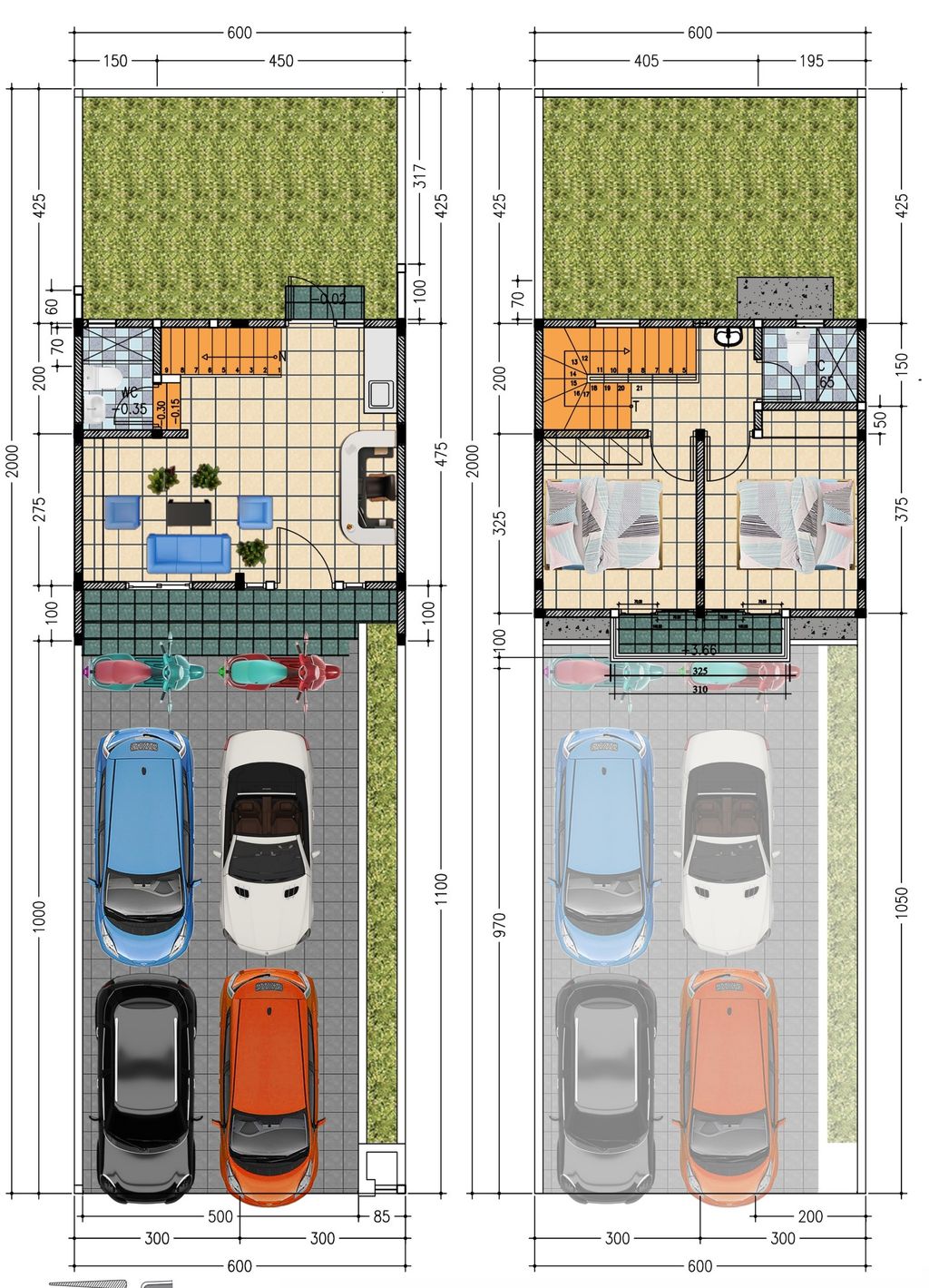 foto denah rumah tipe WISTERIA (RUCON) perumahan HEAVENLAND PARK