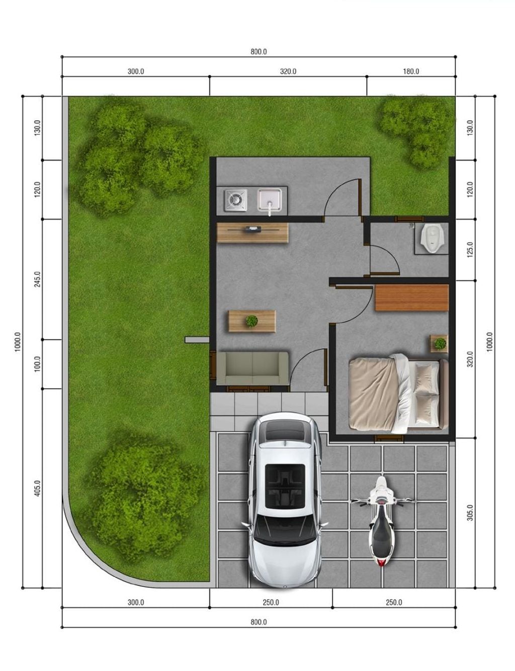 foto denah rumah tipe LIGEN (LILY GENERIK) perumahan Graha Arraya