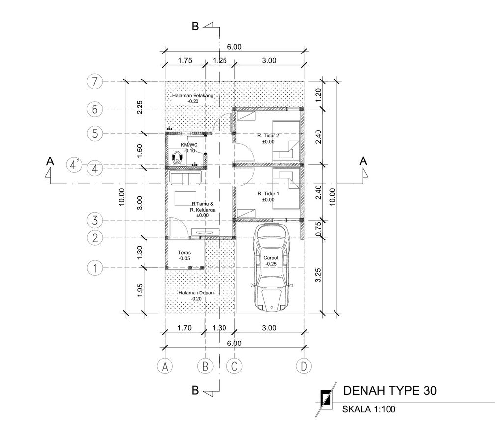 foto denah rumah tipe STANDARD perumahan Rama Harmoni Residence 2