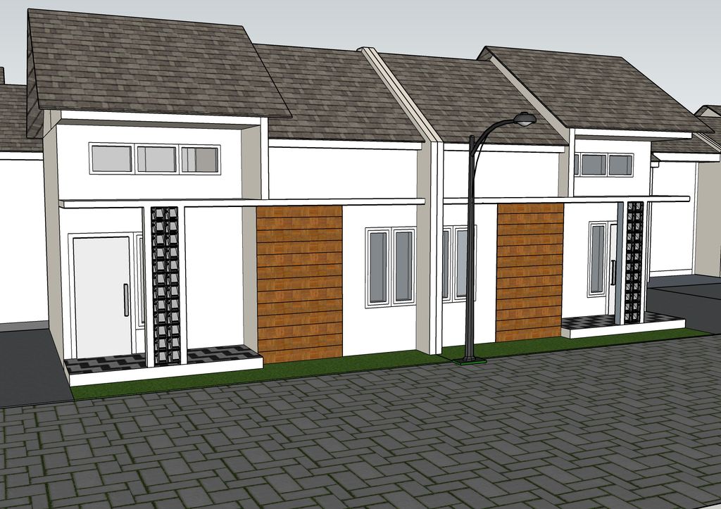 foto tampak rumah tipe MELEBAR perumahan Rama Harmoni Residence 2