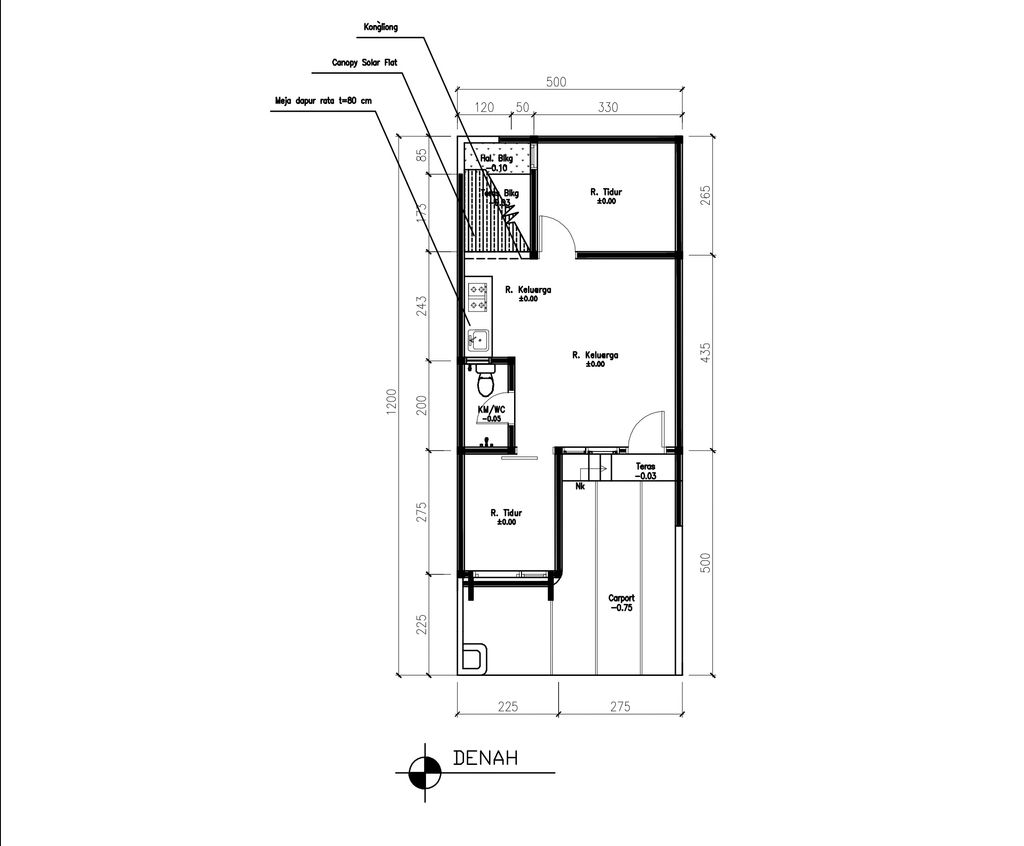 foto denah rumah tipe 38 1 lantai (365) perumahan G-Land Ciwastra Park 2
