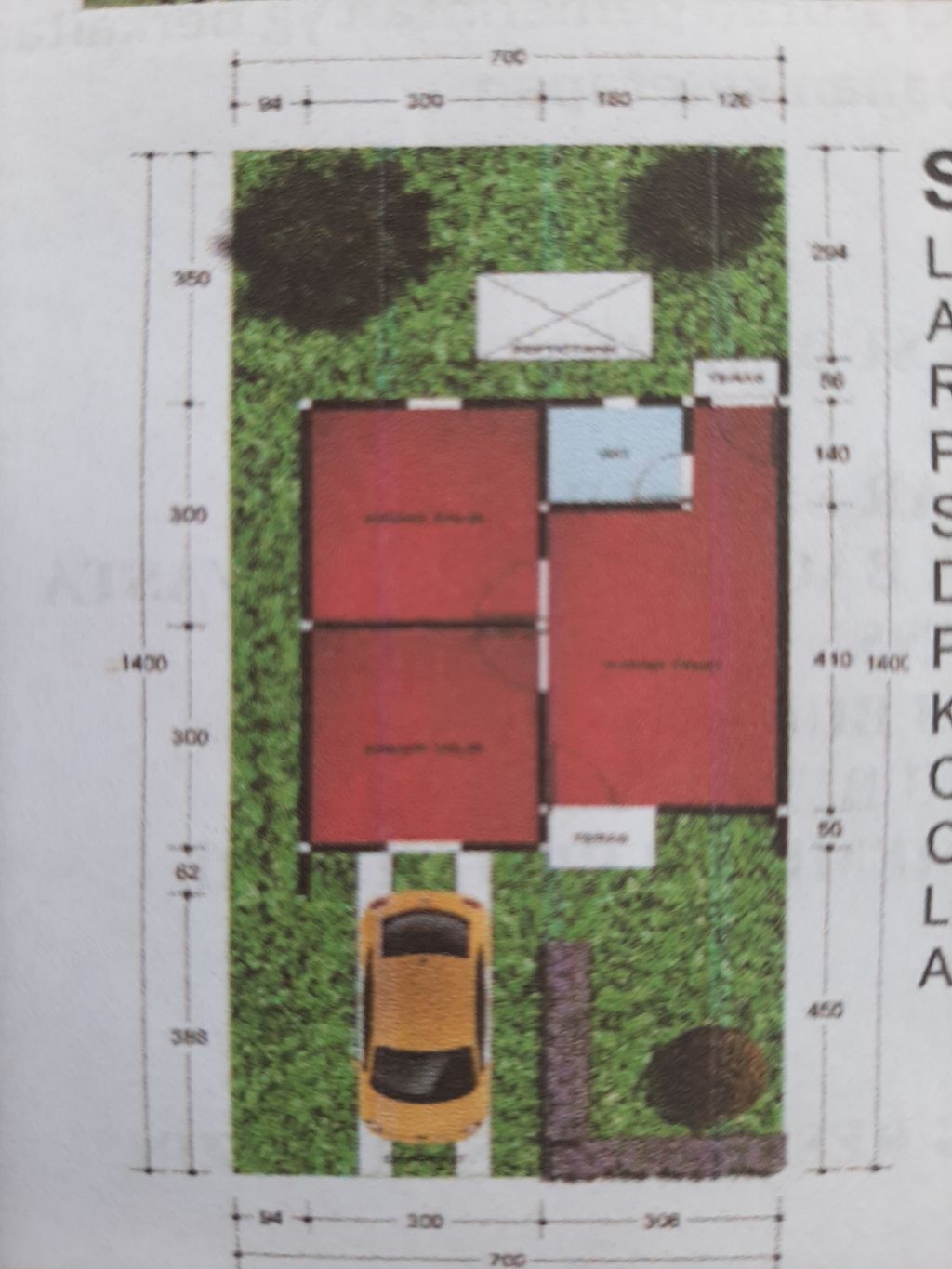 foto denah rumah tipe 36 perumahan KEDATON RENJANA