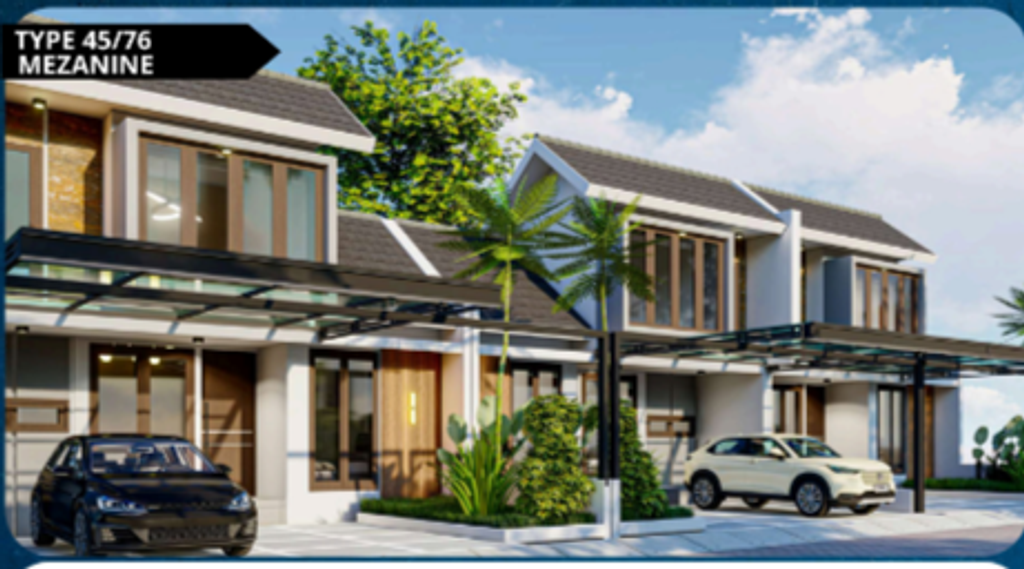 foto tampak rumah tipe T 45/76 perumahan KALILA RESIDENCE