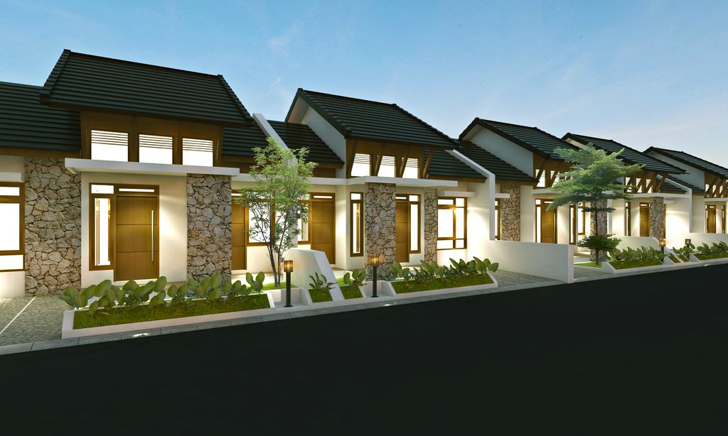 foto tampak rumah tipe ARUNA 50/107 (D12) perumahan Graha Arkananta