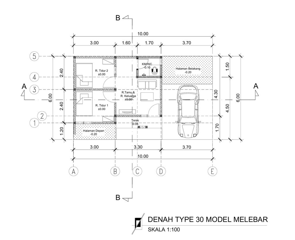 foto denah rumah tipe MELEBAR perumahan Rama Harmoni Residence 2