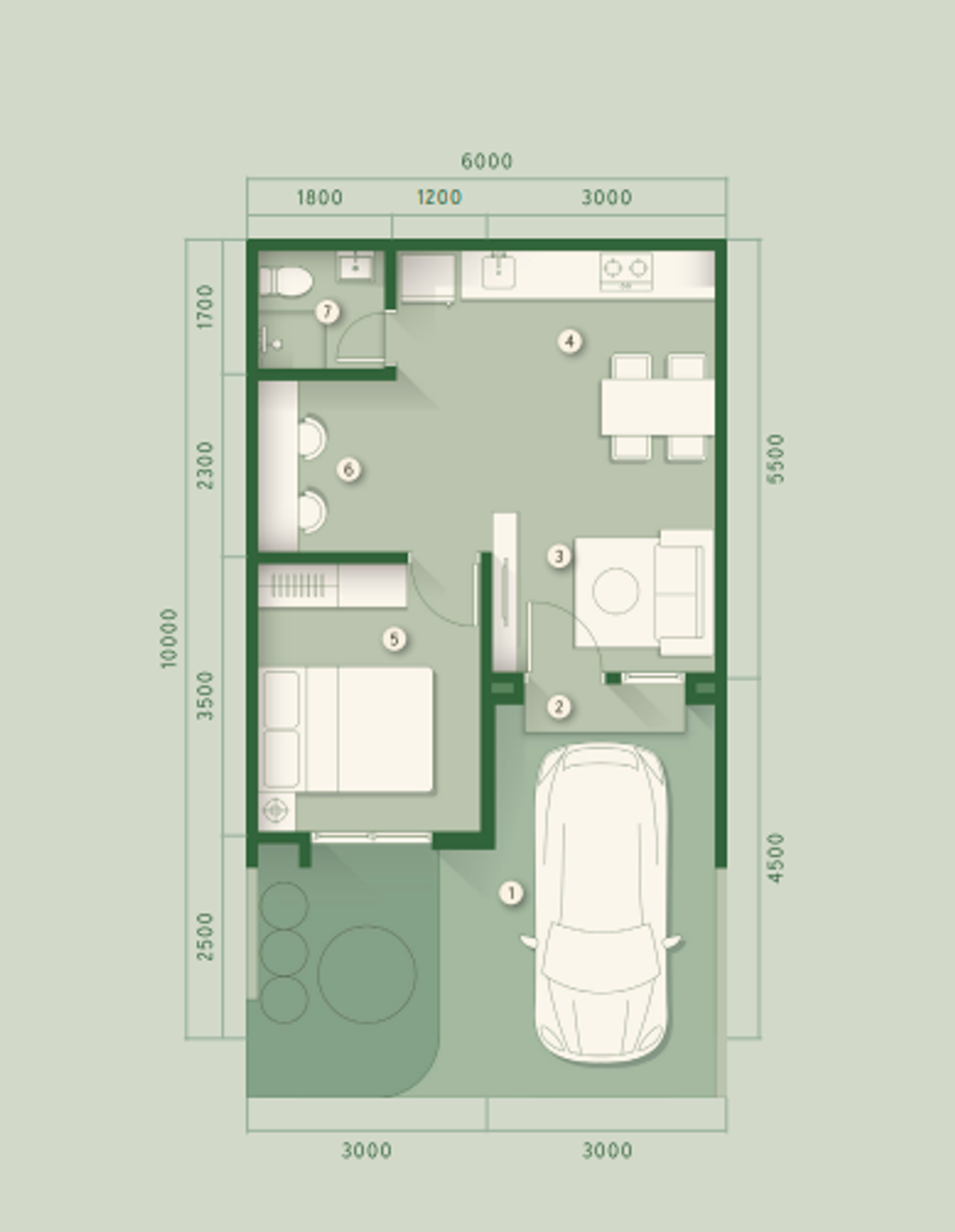 foto denah rumah tipe CEDAR 6A perumahan CITRA 8 EXT