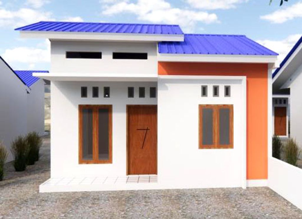foto tampak rumah tipe Subsidi 36/120B perumahan Perumahan Kampung Biru