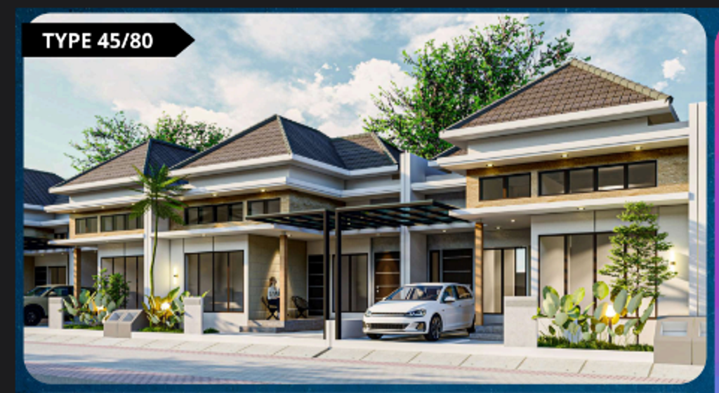 foto tampak rumah tipe 45/80 perumahan KALILA RESIDENCE