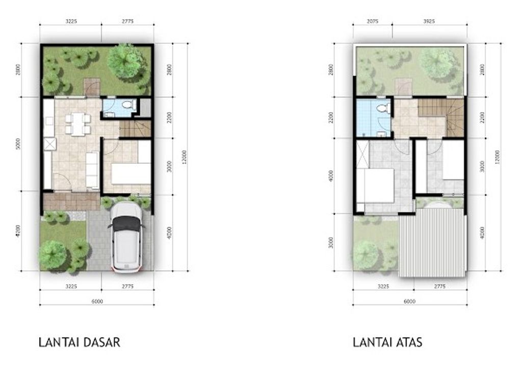foto denah rumah tipe BLUEBELL 918 perumahan Mutiara Gading City Cluster Okwood