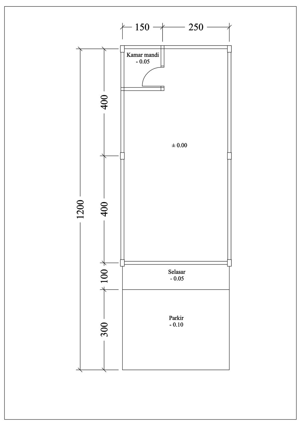 foto denah rumah tipe Kios 32/48 perumahan GRIYA REVARI INDAH