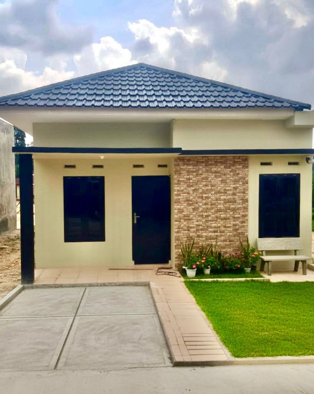 foto tampak rumah tipe 36 perumahan Mercy cahaya residence