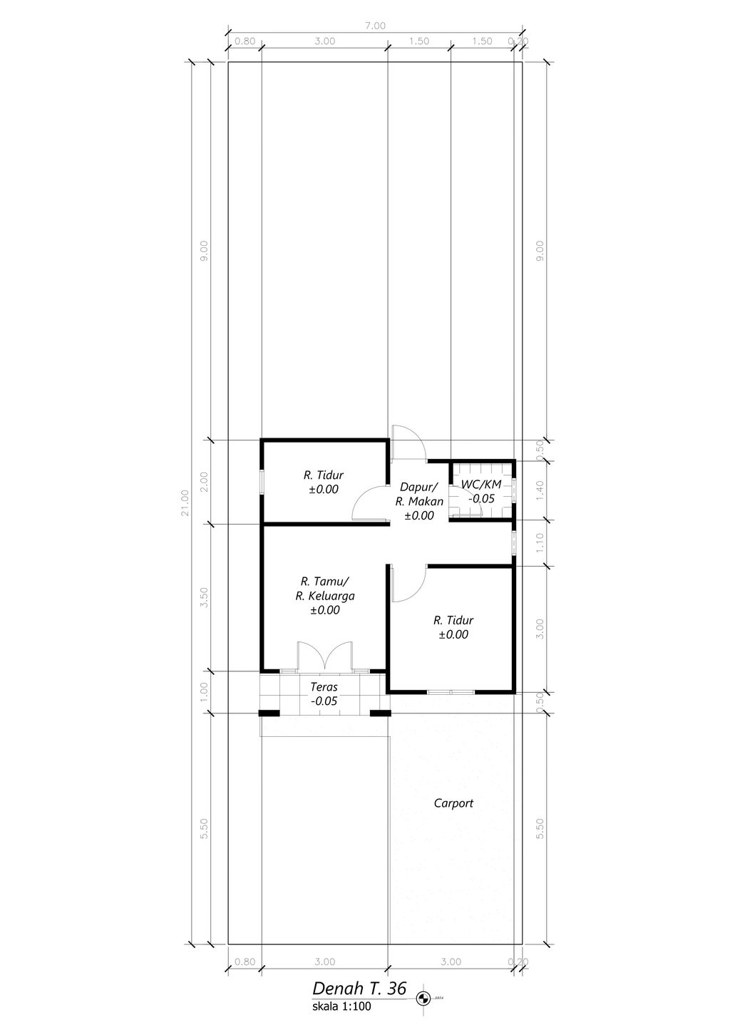 foto denah rumah tipe 36 perumahan PERMATA DANLY 5