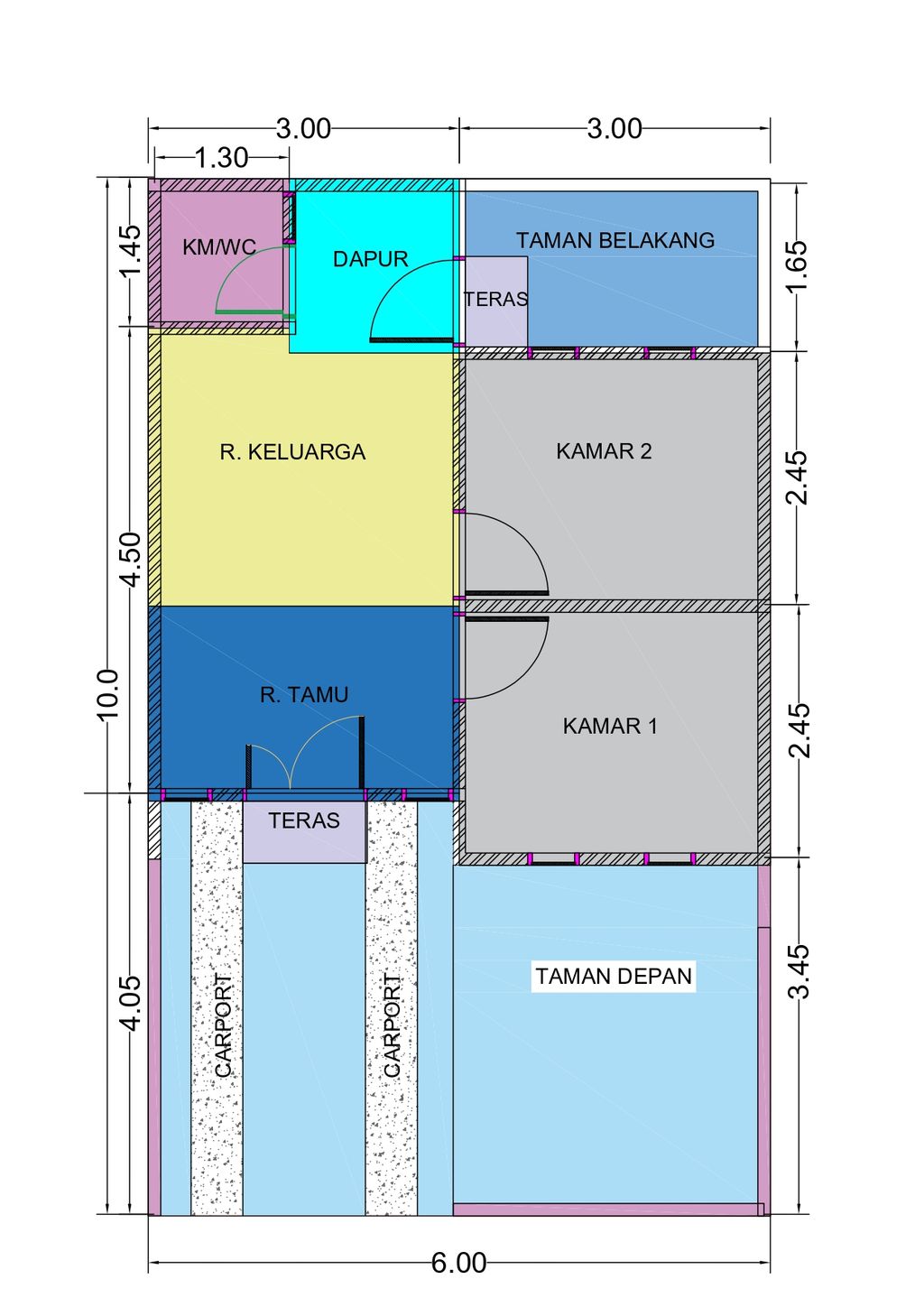 foto denah rumah tipe 33/60 perumahan Puri Munjul Indah Tahap 2