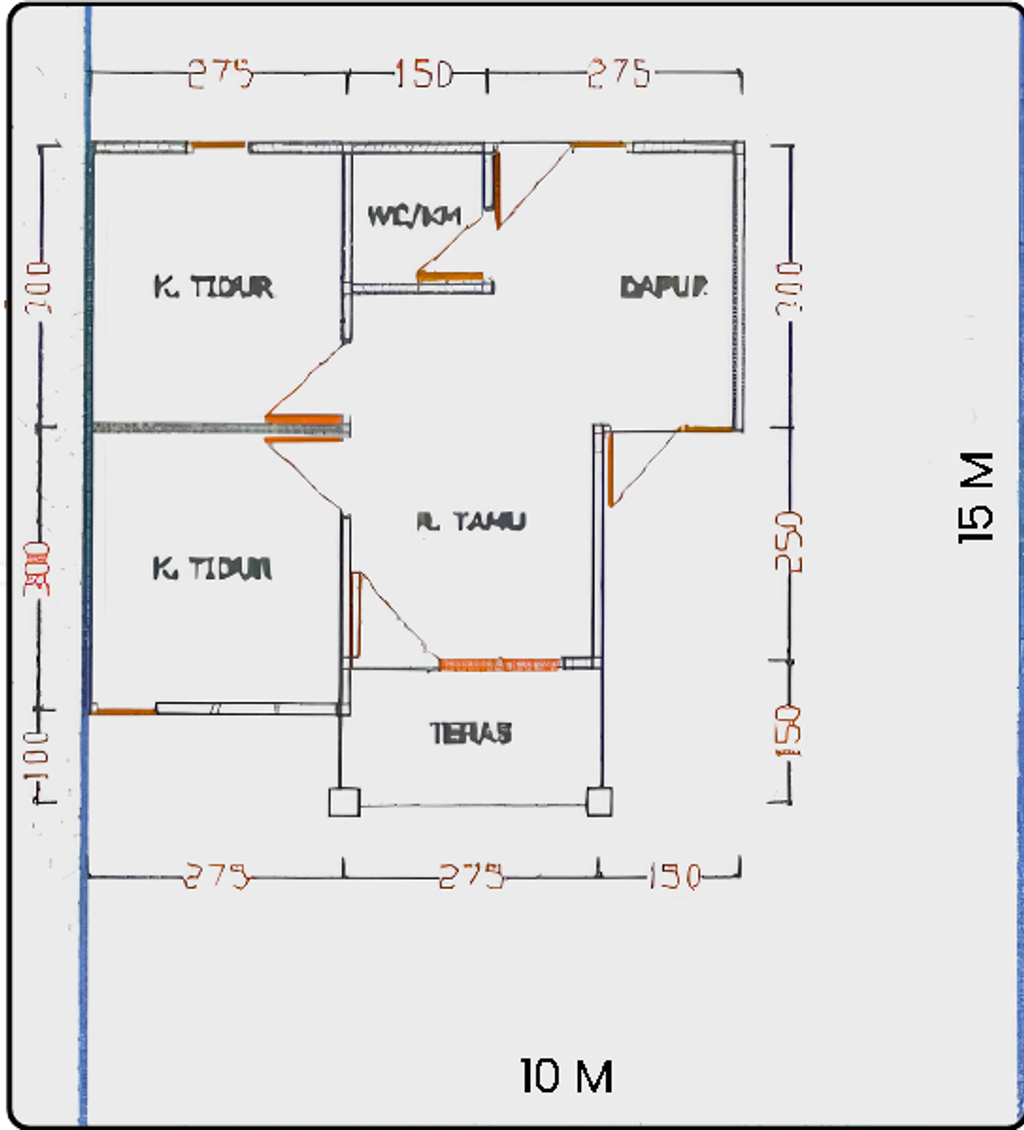 foto denah rumah tipe 36 perumahan GRIYA SELAMA INDAH 2 ( ASTER )