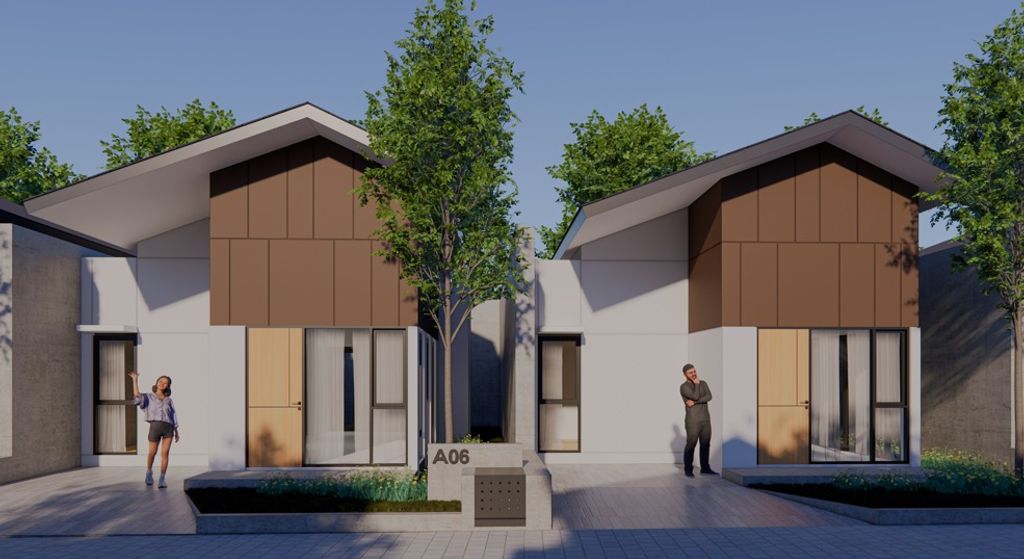 foto tampak rumah tipe 48 perumahan Perumahan Saka Regency