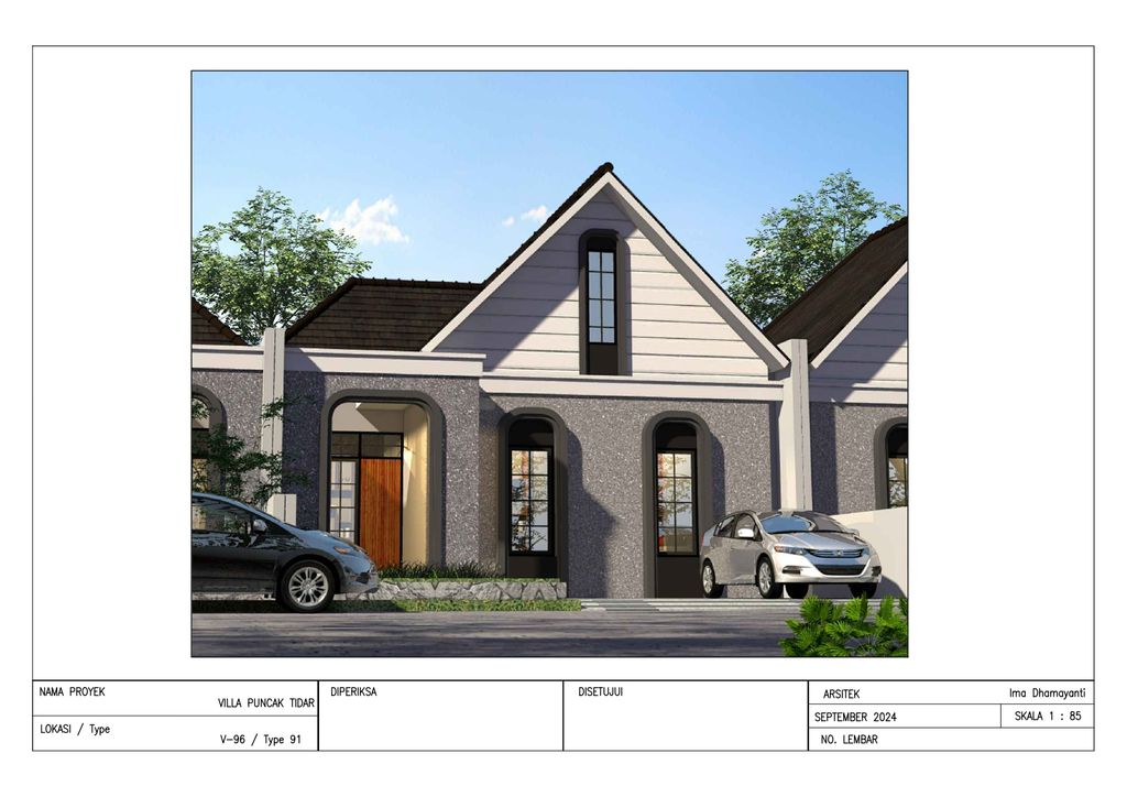 foto tampak rumah tipe T.91 /202 perumahan VILLA PUNCAK TIDAR TAHAP 1-4