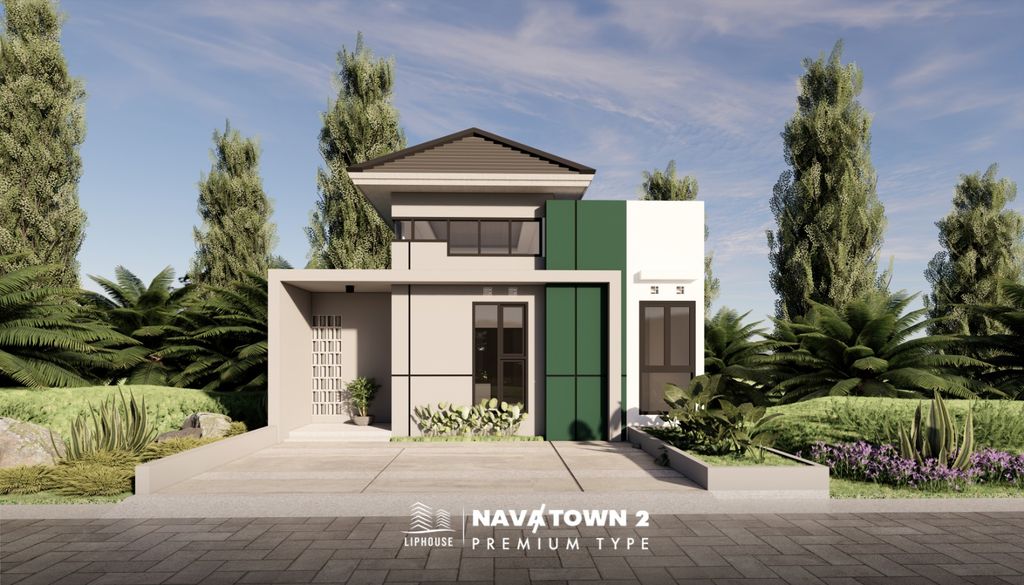 foto tampak rumah tipe 36 perumahan NAVA TOWN 2